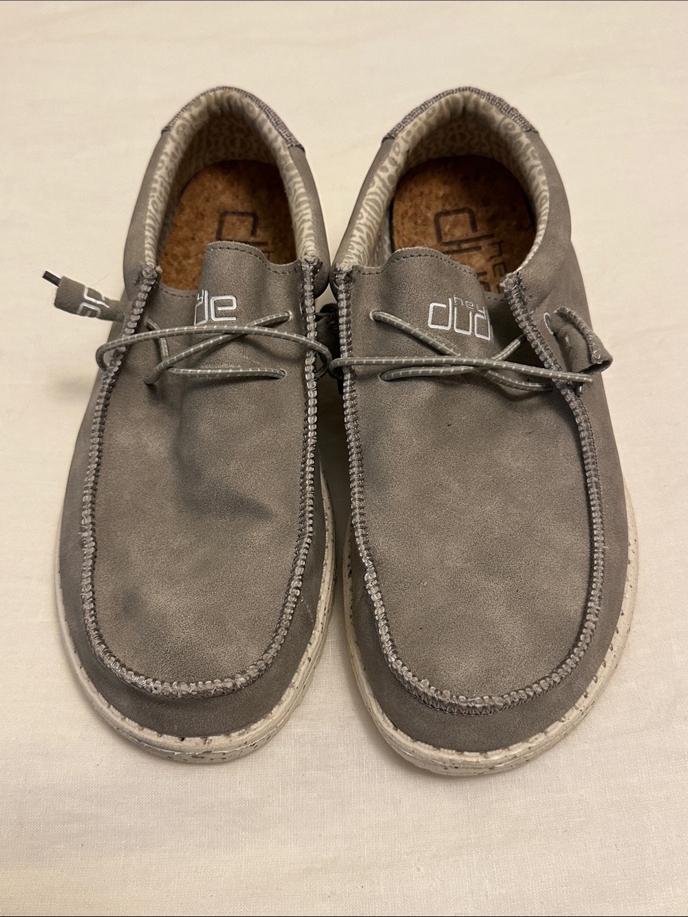 Hey Dude Gray Suede Men's Casual Slip-On Loafers